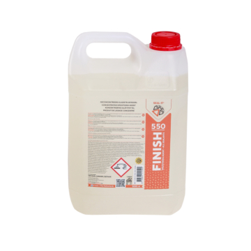 Seal-It 550 Finish - 5 liter geconcentreerd gladstrijkmiddel in een transparante kunststof jerrycan met een rood schroefdop.