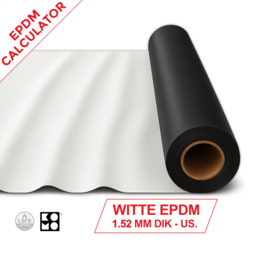 WITTE EPDM DAKBEDEKKING OP MAAT – 1,52 MM DIK  – VLIEGVUURBESTENDIG