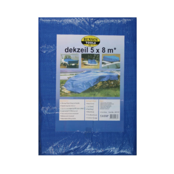 DEKZEIL 5X8 MTR BLAUW