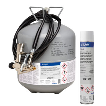 EPDM Spuitlijm - In drukvat of spuitbus - Contactlijm voor EPDM dakbedekking - Hertalan KS 205 