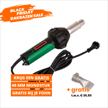 Afbeelding van een Leister Triac ST Black friday actie bij Dakmaterialen.com. 