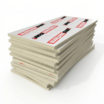 Stapel met 30 mm dikke IKO Enertherm Alu PIR isolatieplaten, inhoud van een pak - Dakmaterialen.com.
