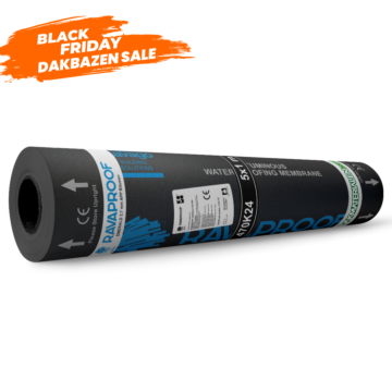 Bitumen dakleer – APP 470K24 Toplaag – 5,0 m² – Leislag Zwart – Ravaproof Emerald