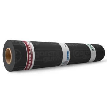 Afbeelding van een rol bitumen van het merk Soprema Garantgum. Dakmaterialen.com - Ieder duurzaam dak binnen handbereik.