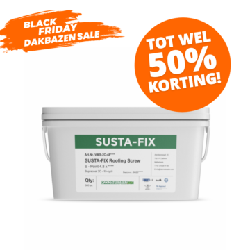 Afbeelding van een witte kunststof emmer met het opschrift 