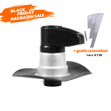 Afbeelding van een Anjo Prefab Kabeldoorvoer voor duurzame installaties op het platte dak. De kabeldoorvoer is voorzien van een SA Flashing EPDM Dakbedekking. 