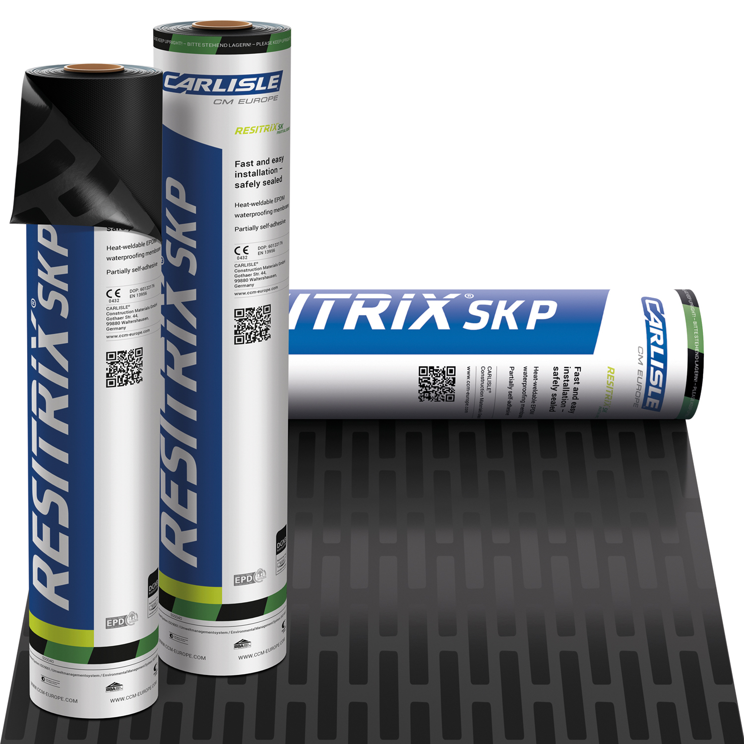 RESITRIX® SK-P Partial Bond – Partieel Zelfklevende EPDM Dakbedekking – Lasbaar – 1,0 x 10 m