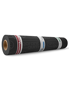 Afbeelding van een rol bitumen van het merk Soprema Garantgum. Dakmaterialen.com - Ieder duurzaam dak binnen handbereik.