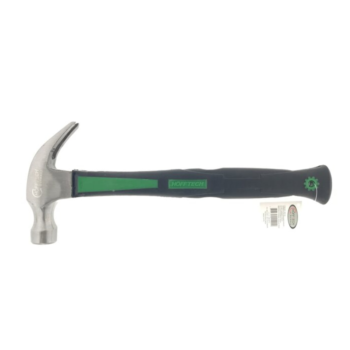 Klauwhamer 720 gram Profi met getemperde stalen kop en ergonomische rubberen handgreep, ideaal voor professioneel timmerwerk en spijkerverwijdering.

