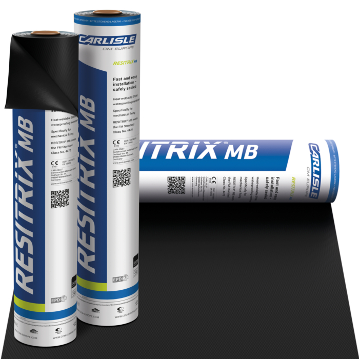 Resitrix MB: Mechanisch bevestigde EPDM dakbaan met PE-folie – kwaliteit en duurzaamheid van dakmaterialen.com