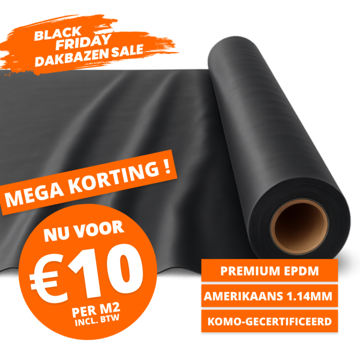 EPDM dakbedekking op maat US kwaliteit op rol, 1,14mm dik, vliegvuurbestendig – eenvoudig bestellen via EPDM calculator