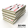 Stapel met 50 mm dikke IKO Enertherm Alu PIR isolatieplaten, inhoud van een pak - Dakmaterialen.com.