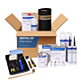 Complete EPDM dakbox van Hertalan met Europese EPDM dakbedekking, lijmen, kitten, primer en professioneel gereedschap voor het zelf aanleggen van een waterdicht plat dak.