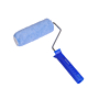 Blauwe vachtroller 18 cm met kunststof handvat, ideaal voor het aanbrengen van primers en lijmen op daken.