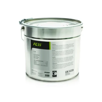 Afbeelding van een blik FG 35 hechtprimer. Hechtprimer voor zelfklevende producten van Resitrix en Alutrix zoals de SK-W, SK-P en ZS (zelfklevende stroken) Aan te brengen met een roller of kwast. 