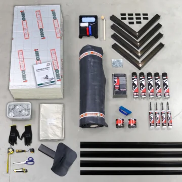 EPDM pakket XL - Compleet dak - PREMIUM EPDM - KOMO - 10 jaar garantie - PIR - TRIM - Toebehoren