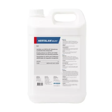 Afbeelding van een Jerry-can gevuld met KS 217 Bodemlijm. Verkrijgbaar bij Dakmaterialen.com
