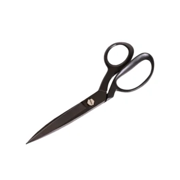Volledig zicht op een matzwarte Heavy Duty dakdekkers-schaar, 27 cm lang, ideaal voor zware dakklussen