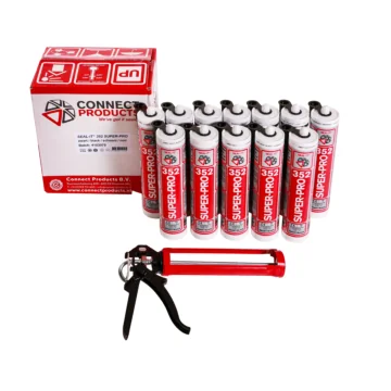 Seal-It Kit Starterskit met 12 kokers Seal-It 352 Super-Pro en een premium kitspuit, de ideale set voor professionele afdichting en montage op daken.