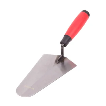 Benson Troffel 175 mm met roestvrijstalen blad en ergonomische rode handgreep, ideaal voor metsel- en stucwerk.