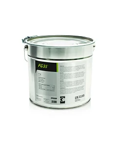 Afbeelding van een blik FG 35 hechtprimer. Hechtprimer voor zelfklevende producten van Resitrix en Alutrix zoals de SK-W, SK-P en ZS (zelfklevende stroken) Aan te brengen met een roller of kwast. 