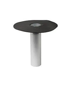Afbeelding van een ALUMINIUM HWA met bevestigingsflens en voorzien van een prefab EPDM manchet. Eenvoudige installatie.