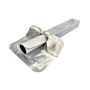 Afbeelding van een aluminium kiezelbak met een opgerold manchet van witte EPDM. Uniek product. Witte EPDM 1.52 mm dik. De duurzaamheid van EPDM gecombineerd met de voordelen van witte dakbedekking. Dakmaterialen.com Ieder duurzaam dak binnen handbereik