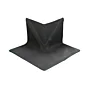Afbeelding van een zwarte Hertalan prefab uitwendige hoek, perfect voor elke Europese EPDM. Dakmaterialen.com